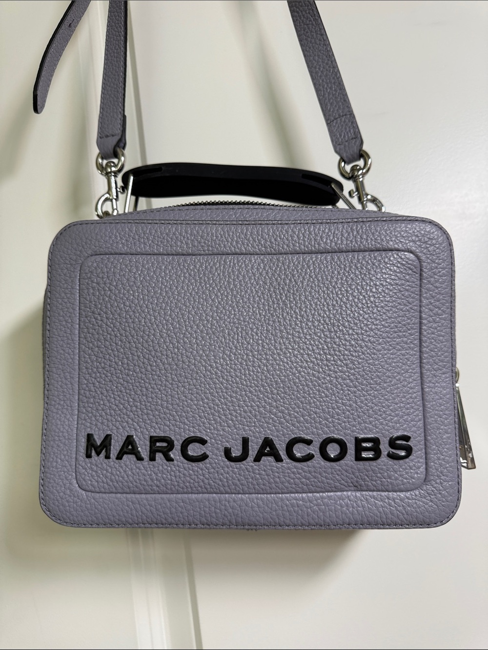 Marc Jacobs Lavender Pebbled Leather Crossbody Box Bag with Top Handle - Picture 3 of 8